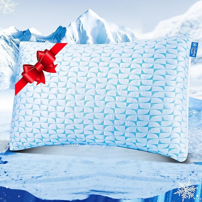 Shredded Memory Foam Pillows Standard Size Set of 2, Cooling Pillow