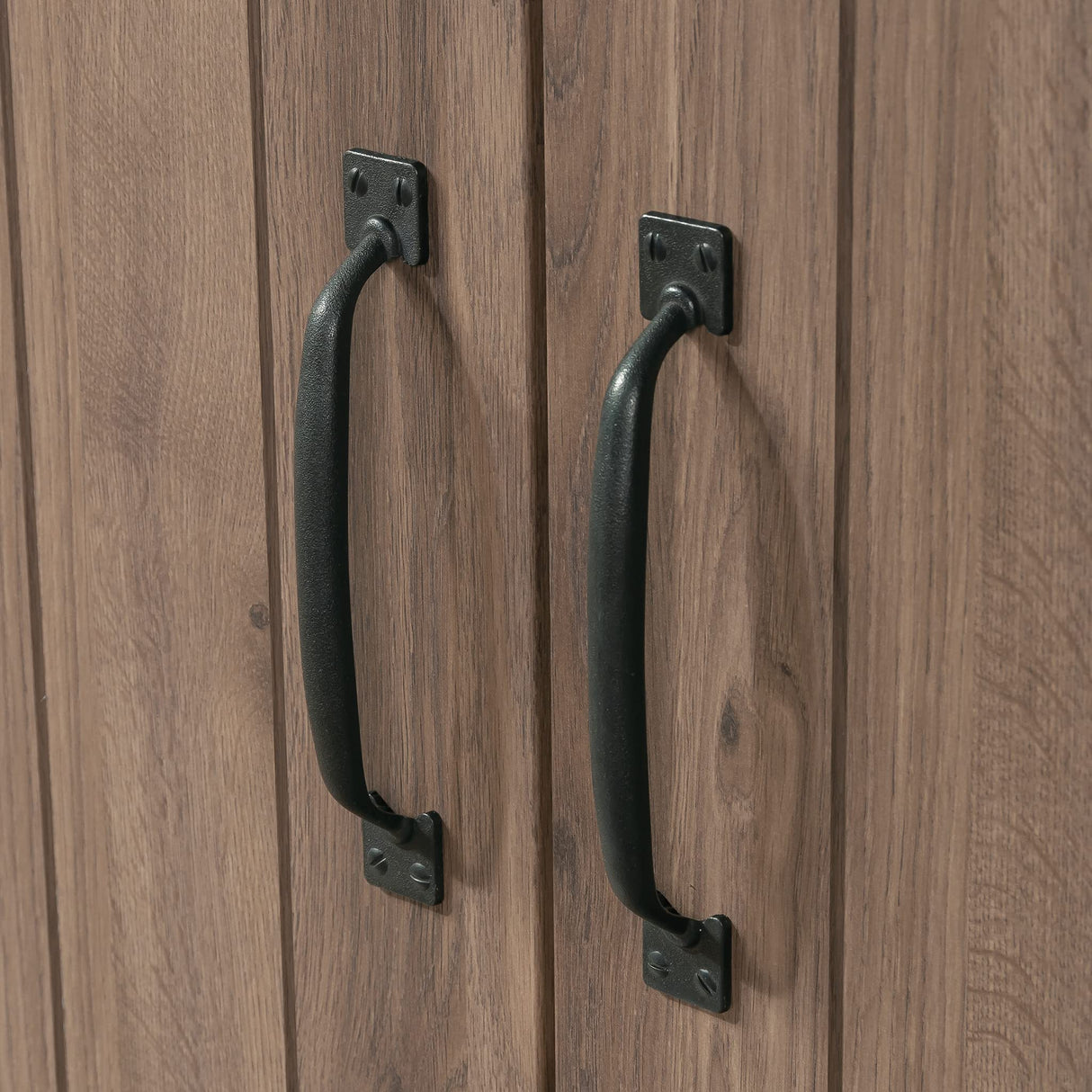 2-Door Farmhouse Storage Cabinet/Pantry cabinets, Salt Oak Finish