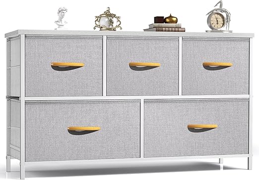 Dresser for Bedroom, Fabric Dresser with 5 Drawers