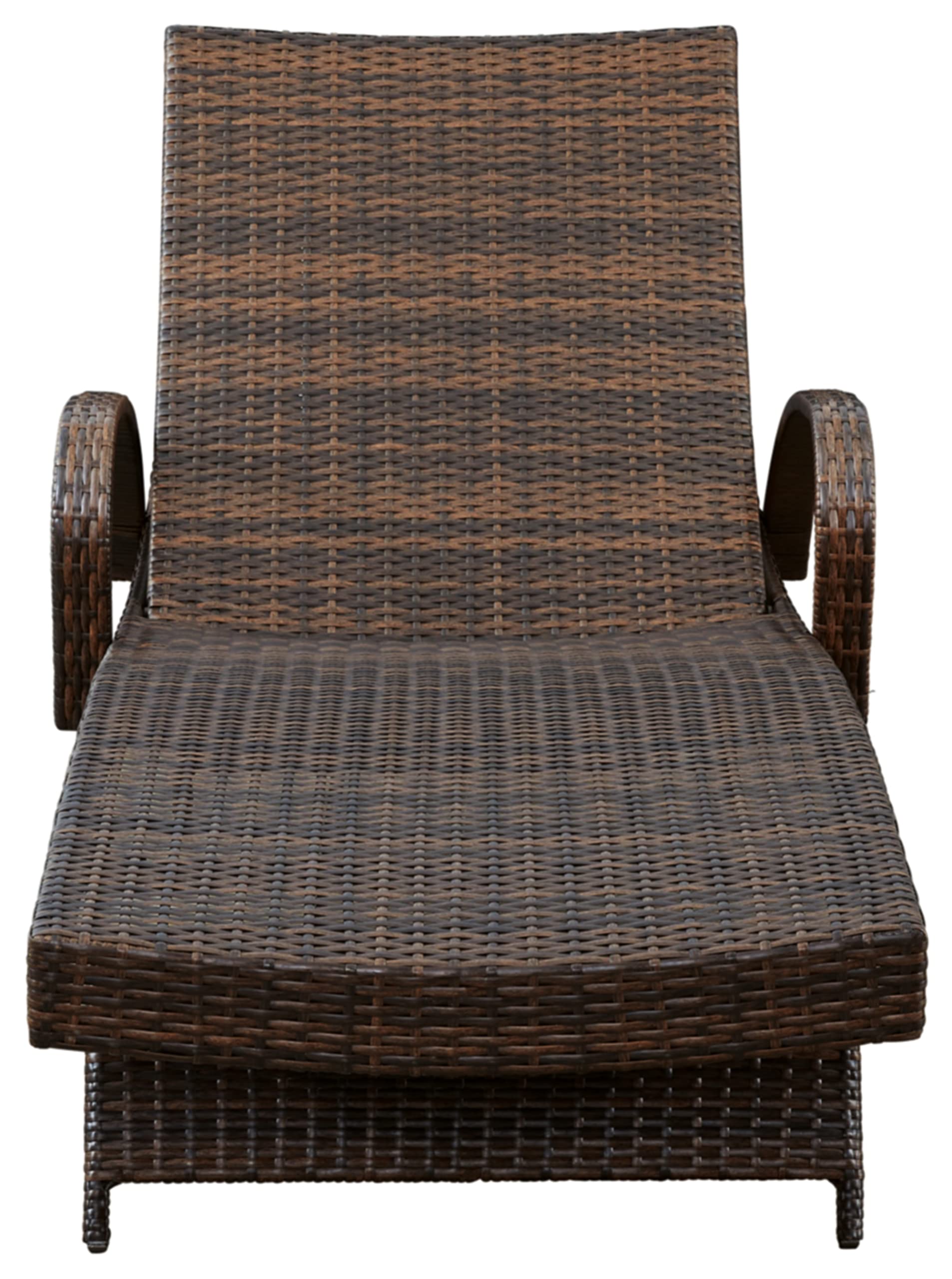 Outdoor Kantana 2 Piece Patio Wicker Chaise Lounge Set, Brown