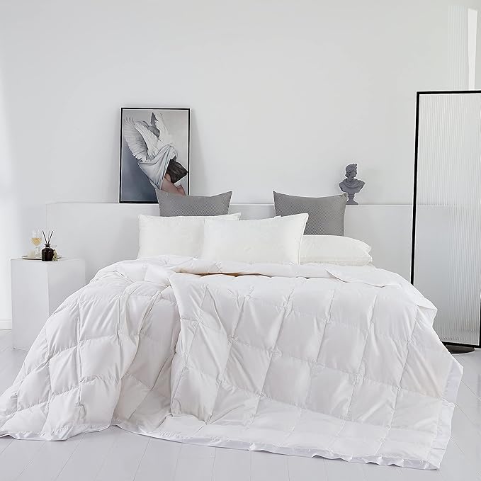 Lightweight Goose Down Comforter/Down Blanket/Duvet Insert for Summer/Warm Weather