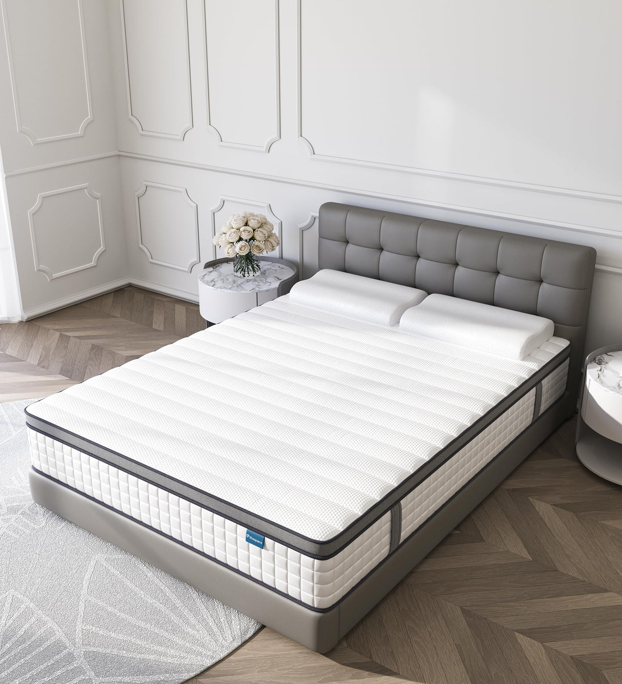 Queen Mattresses,12 Inch Queen Size Mattress in a Box,Memory Foam Hybrid White Mattress