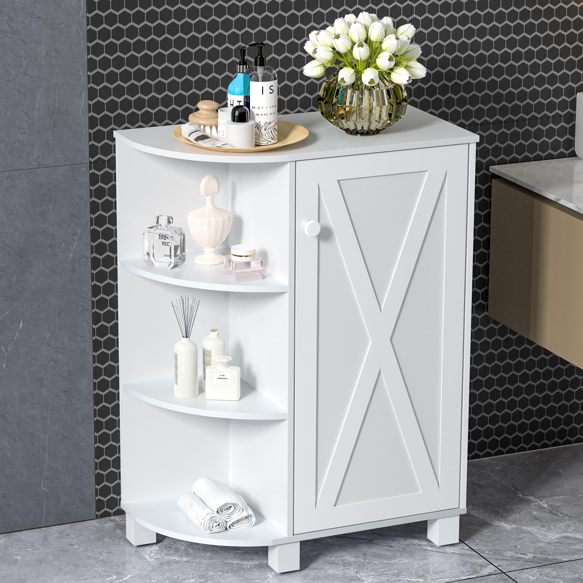 Bathroom Storage Cabinet, Bathroom Floor Cabinet with Door