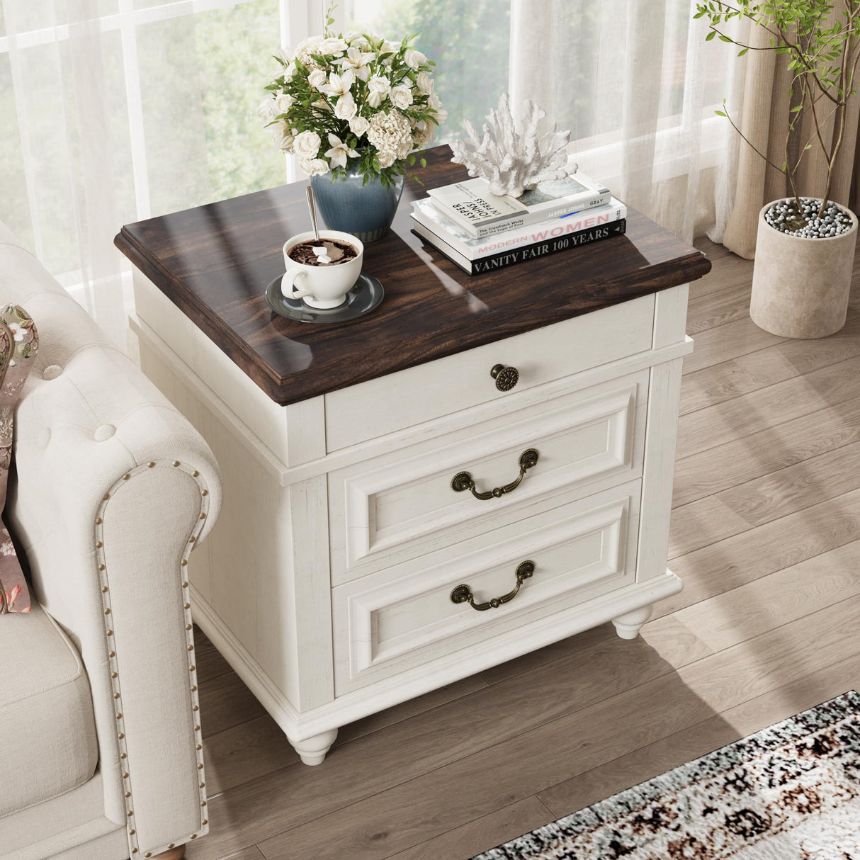 Farmhouse Nightstand, Bedside Table