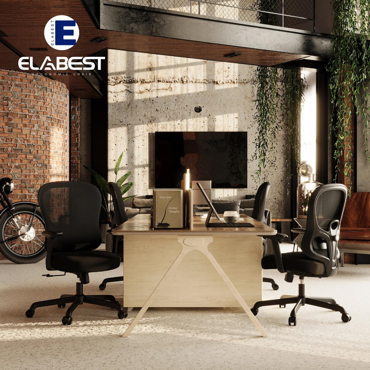 Ergonomic Office Chair with Adjustable Lumbar Support and 3D Armrests