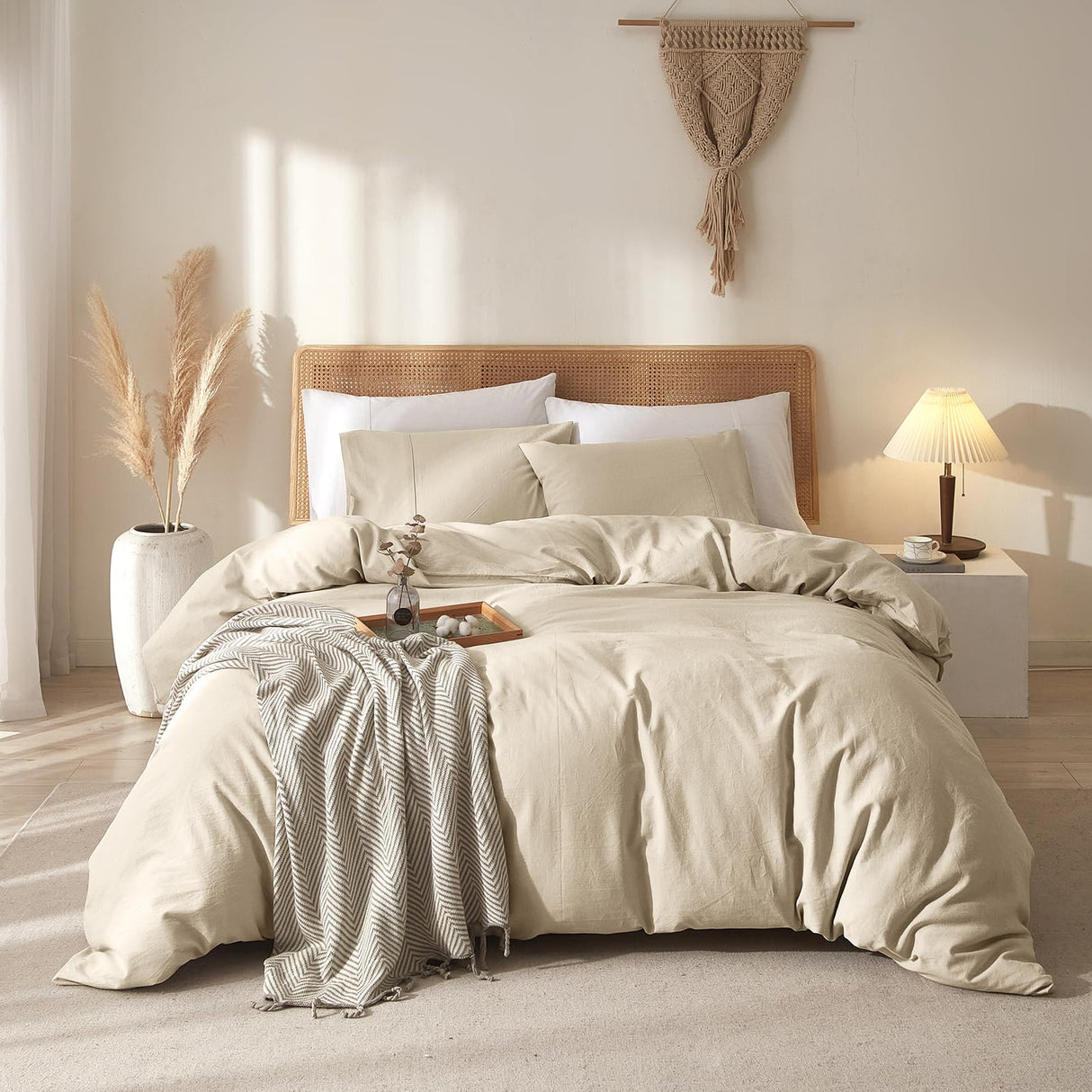 100% Linen Duvet Cover, Pure French Flax Linen Duvet Cover King