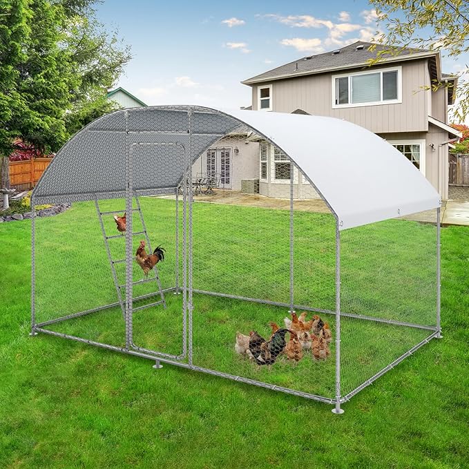 FortiFeather Steel Chicken Coop – Waterproof Roof & Predator Proof