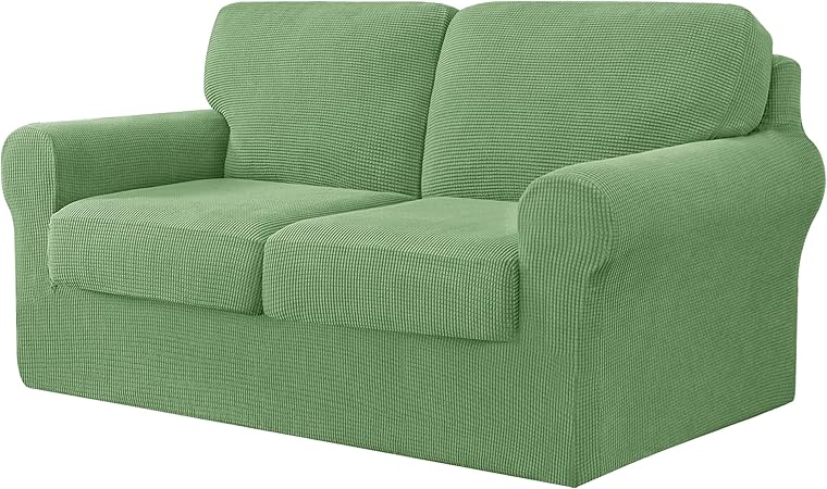 5 Piece Stretch Loveseat Covers, Sofa Covers for 2 Cushion Couch 2 Seater