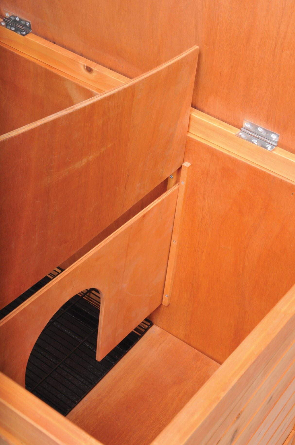 Stained Wood Prevue Pet Products Small 460 Rabbit Hutch, 36.0" L x 24.0" W x 35.5" H