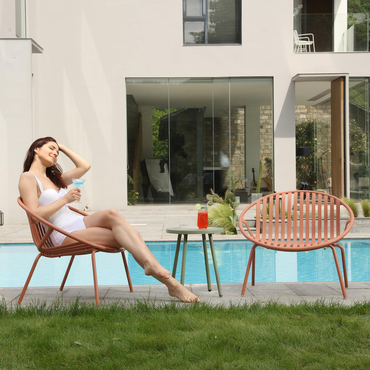 3-Piece Patio Bistro Set - Outdoor Table and Chairs for Garden, Deck & Poolside