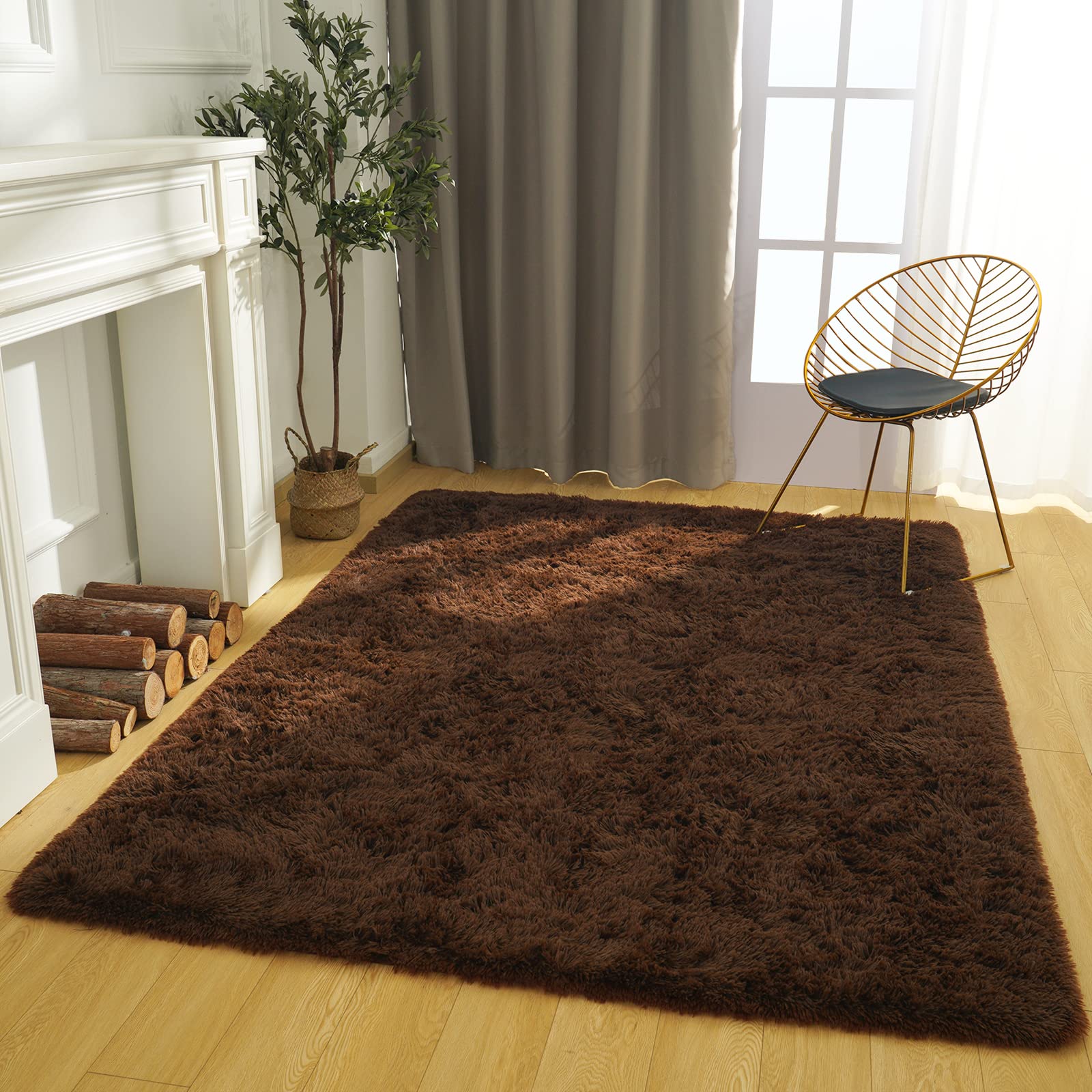 Shag Fluffy Area Rug for Bedroom Girls Living Room, Extra Soft and Fuzzy