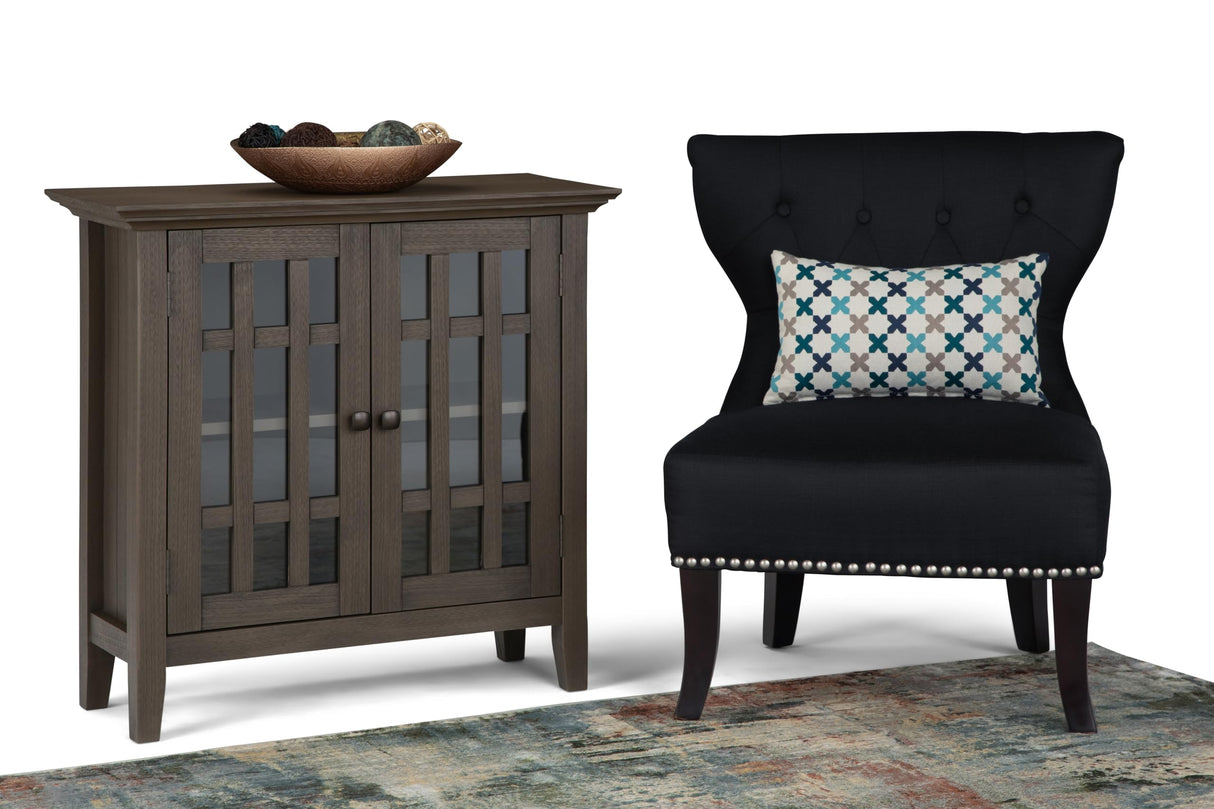 Bedford SOLID WOOD 32 inch Wide Transitional Low Storage Media Cabinet in Farmhouse