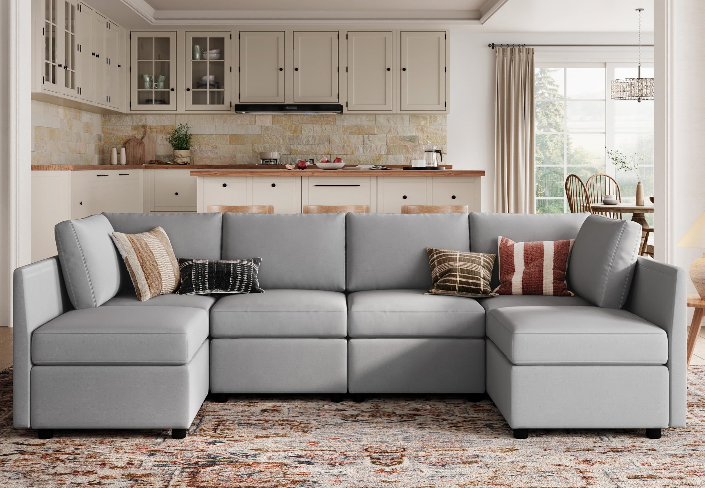 Modular Sectional Sofa, Convertible U Shaped Sofa Couch