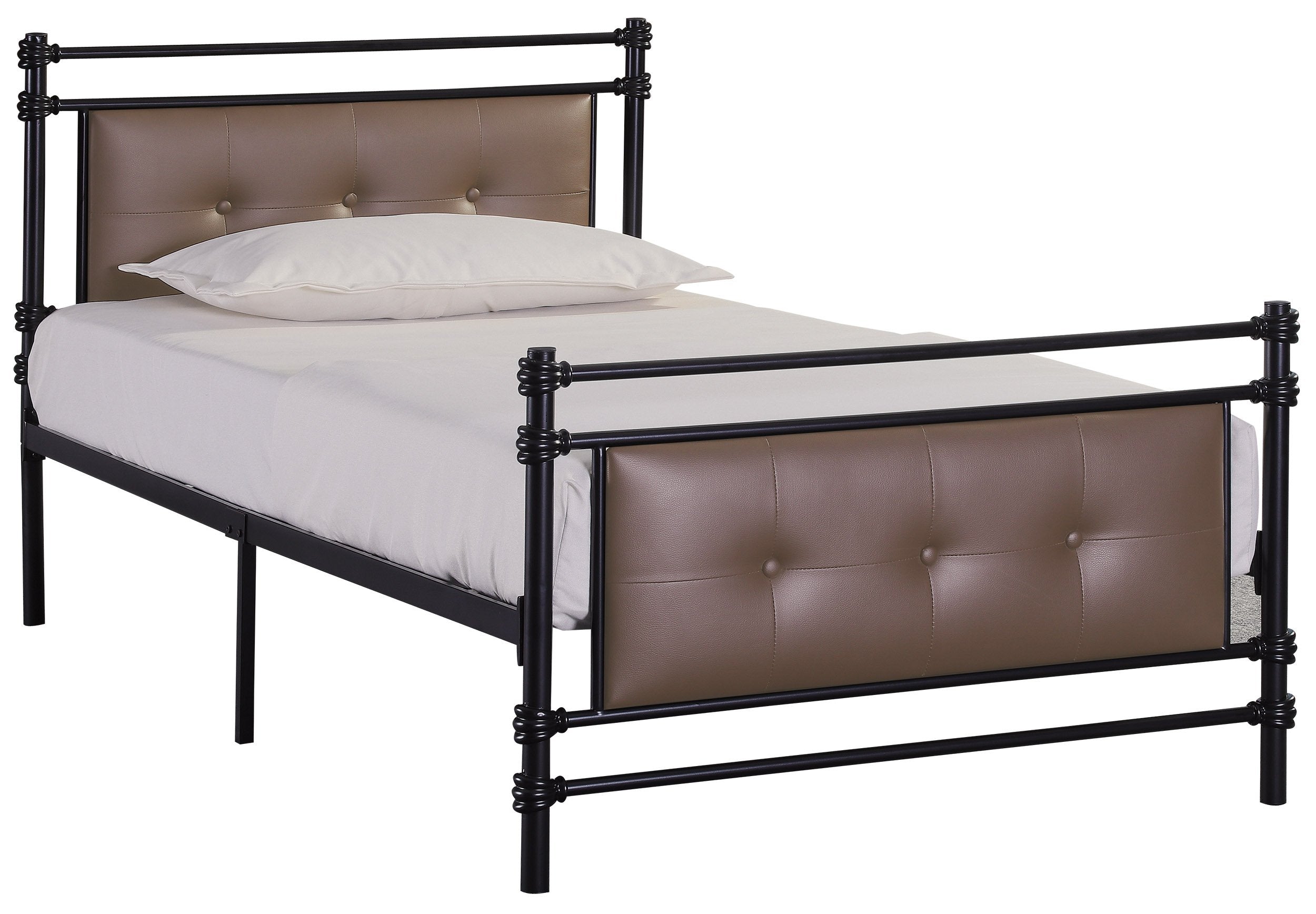 Homelegance Jayla Metal Platform Bed, Twin, Black