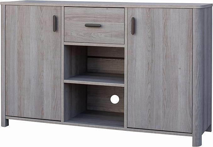 Emerson Storage Media Console TV Stand for TVs up to 59", Walnut