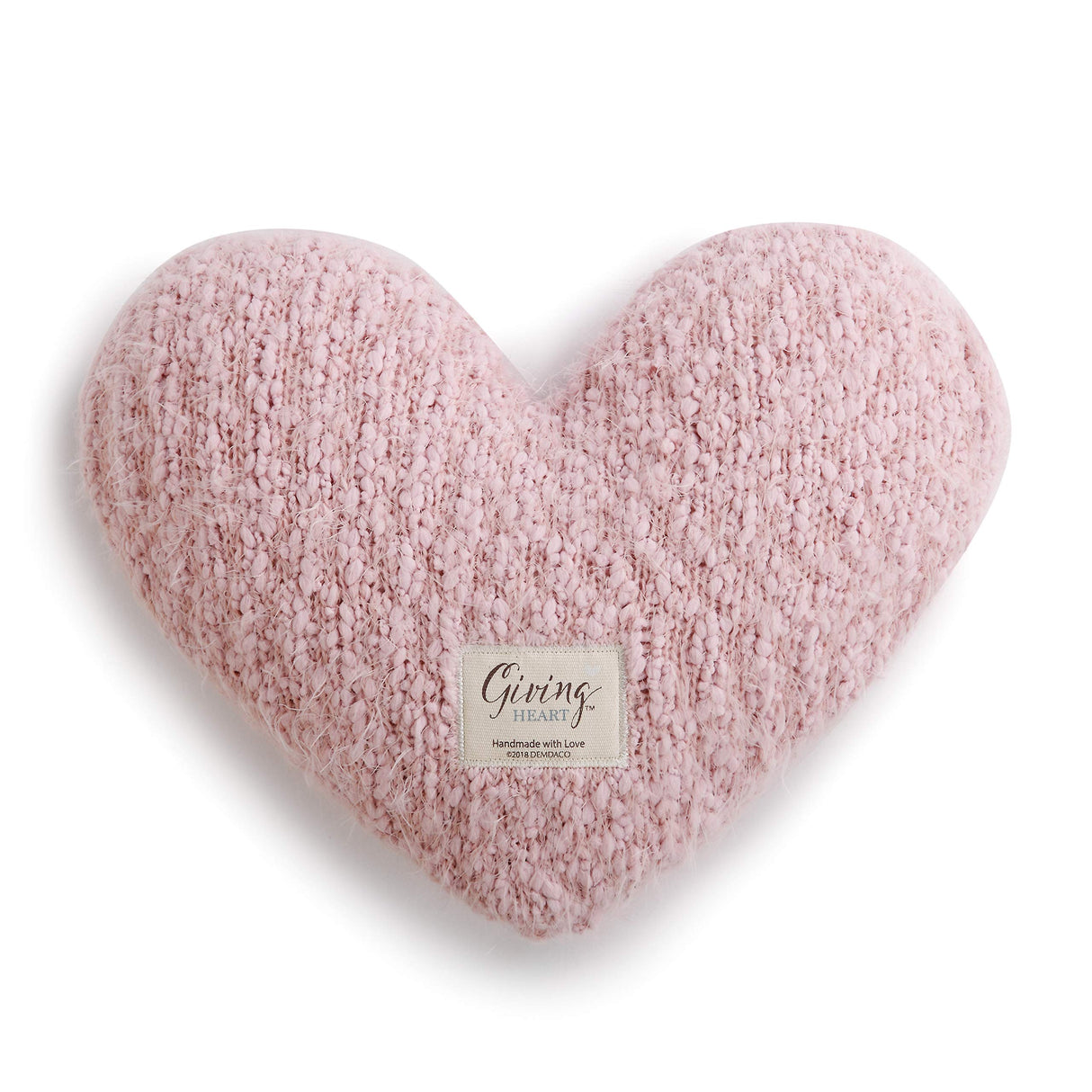 Pale Pink Soft Heart Shaped 10 x 11 inch Plush Polyester Decorative