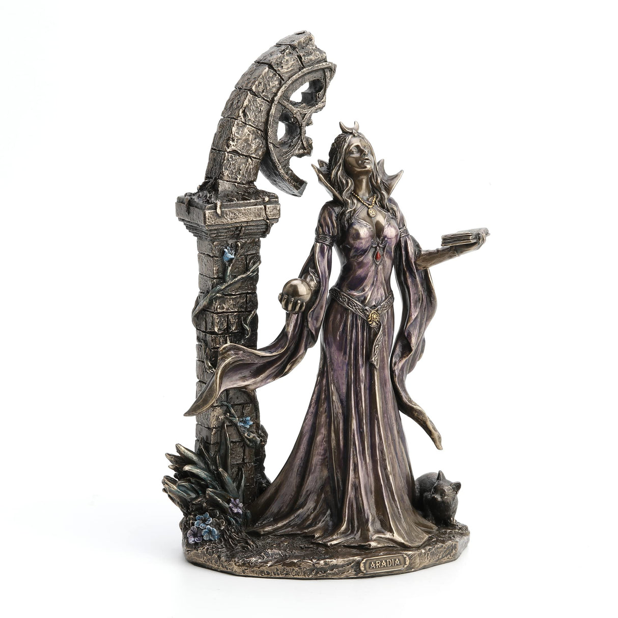Aradia The Wiccan Queen of Witches Cold Cast Resin Antique Bronze Finish Statue