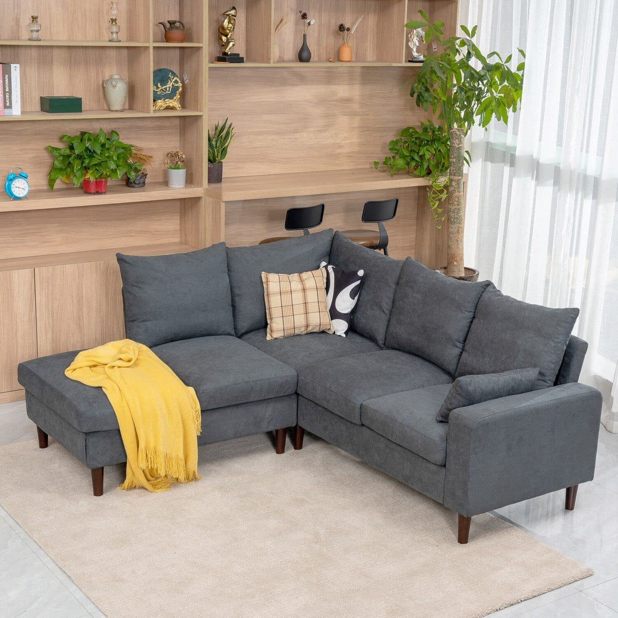Convertible Sectional Sofa Couch, L-Shaped Corner Couch
