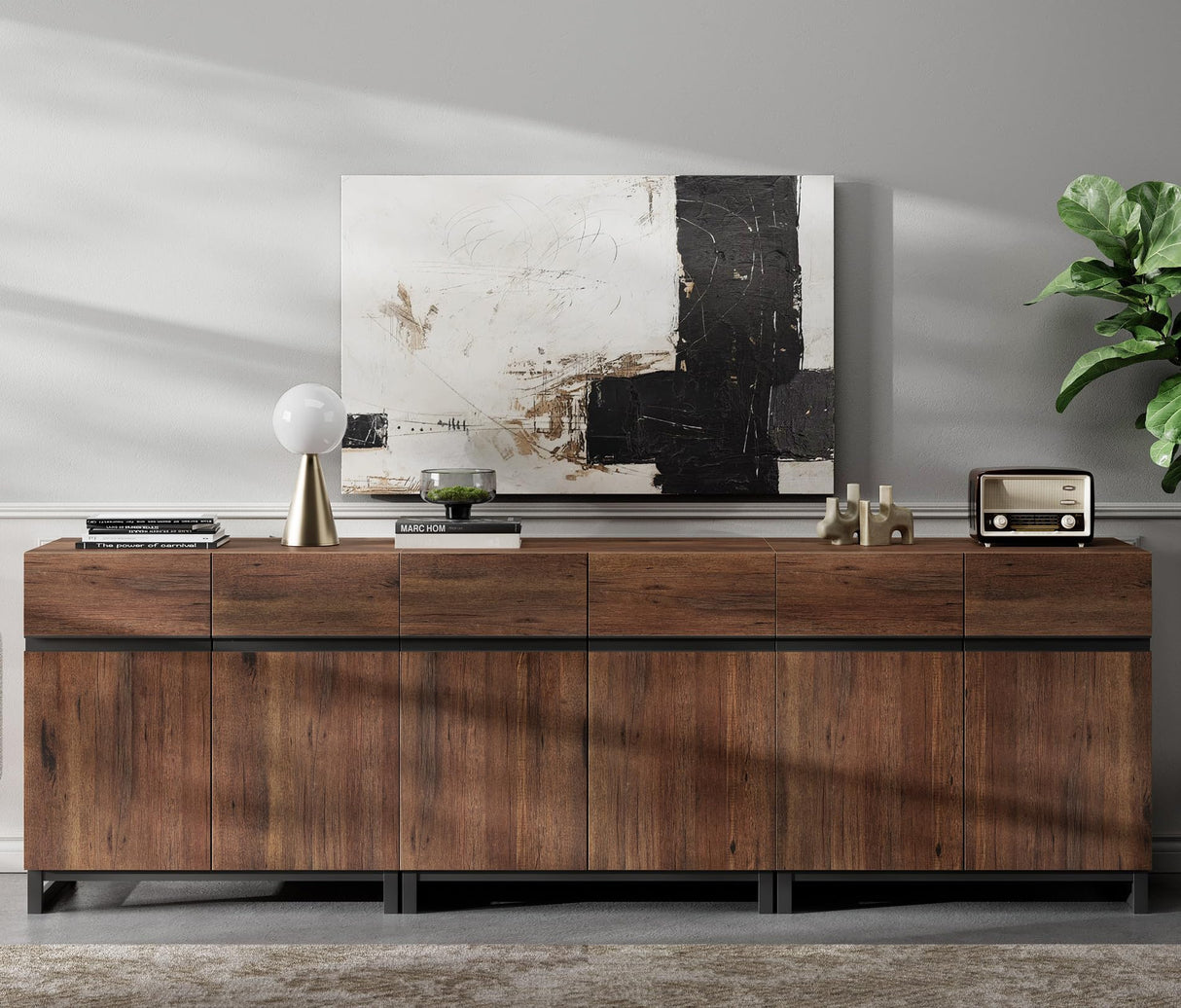 Modern TV Stand for TVs up to 100 inch, 3 in 1 Entertainment Center TV Console