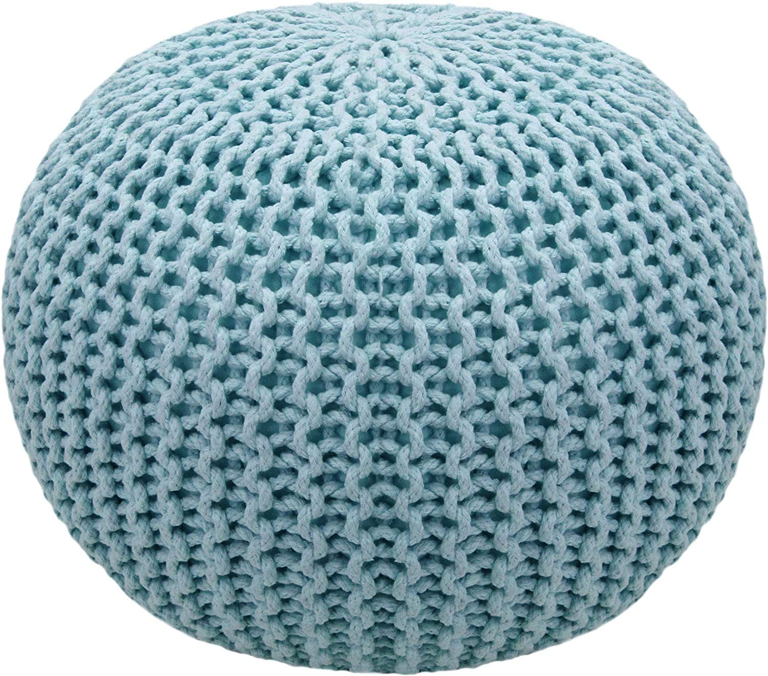 Ottoman Floor Poufs for Living Room Hand Knitted Foot Rest Comfortable