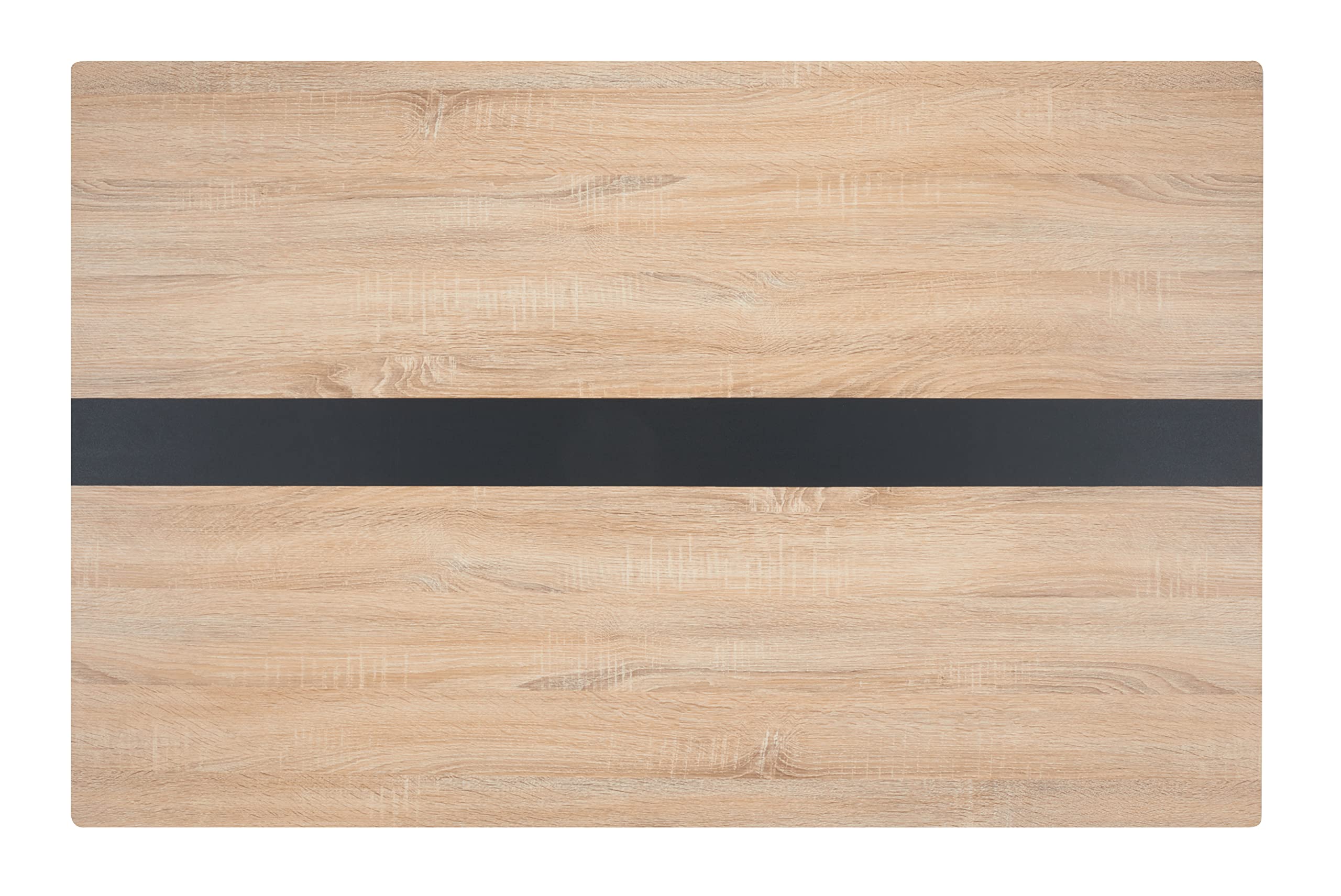 Home Collection Alarick Mid-Century Modern Natural/Black Hairpin Leg Dining Table