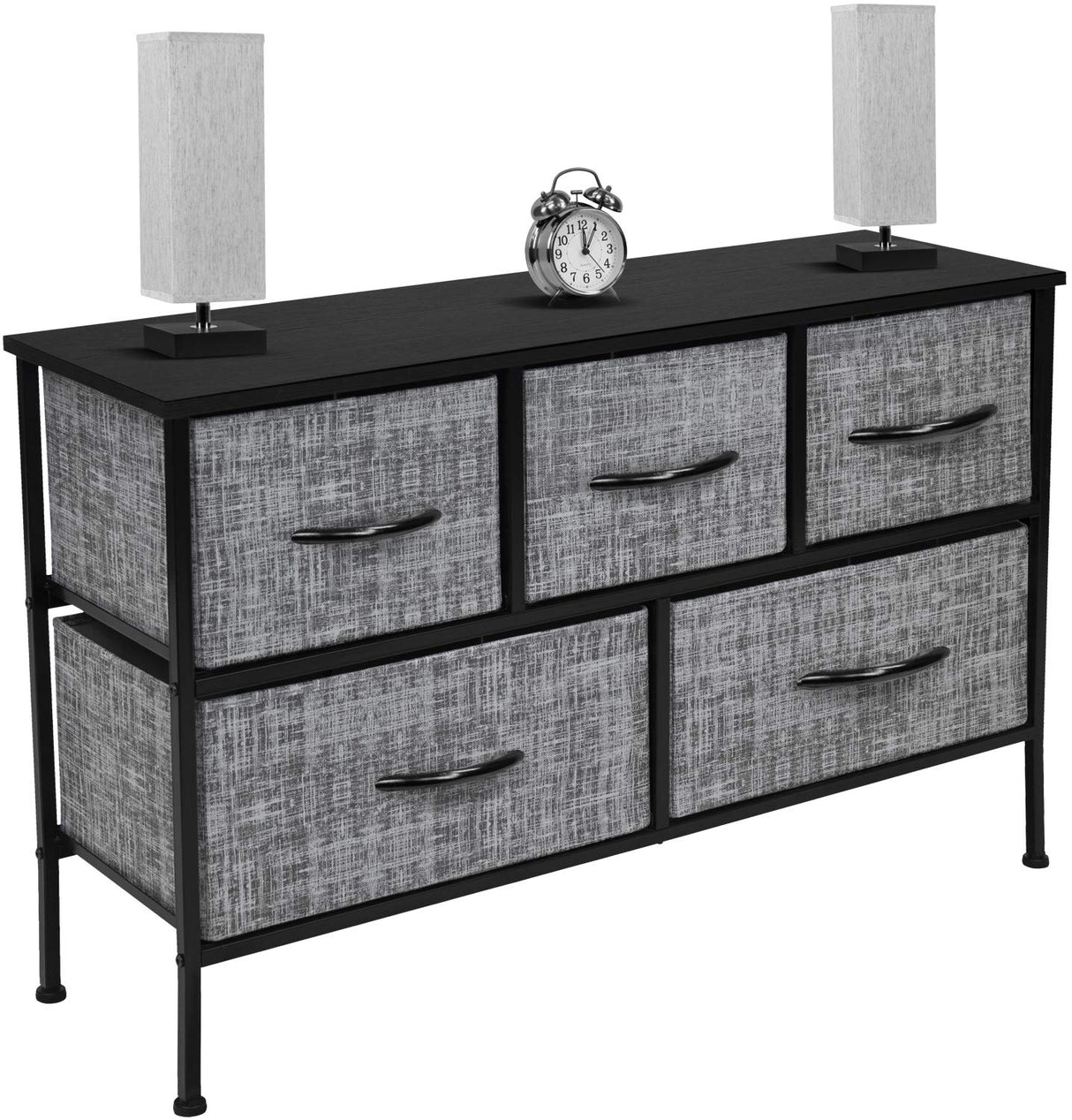 Dresser with 5 Drawers - Storage Chest Organizer Unit