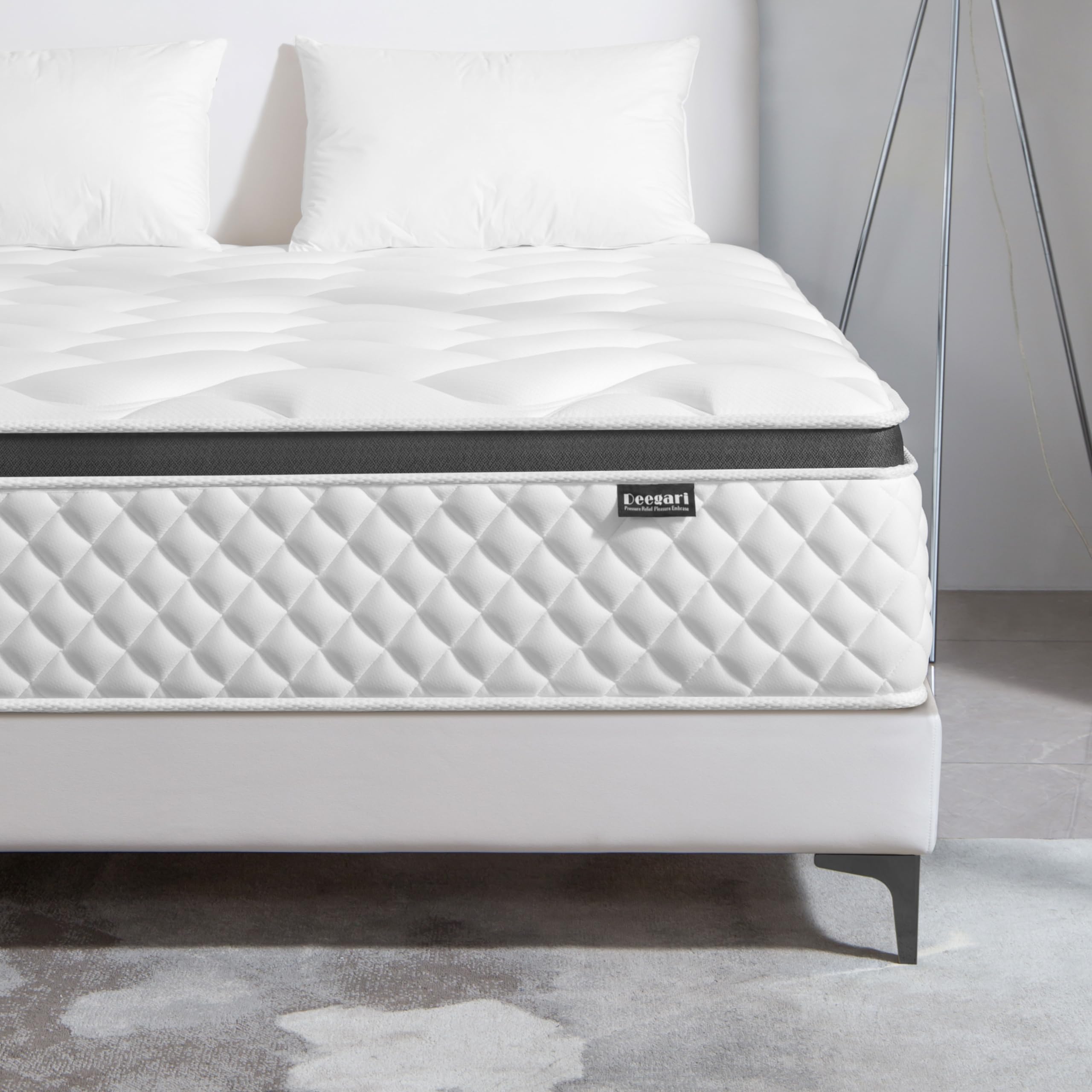 Queen Mattress,12 Inch Queen Size Mattress in a Box,Gel Memory Foam and Innerspring