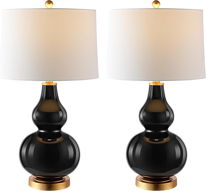 Lighting Collection Karlen Modern Contemporary Cream/ Gold Leaf Double Gourd