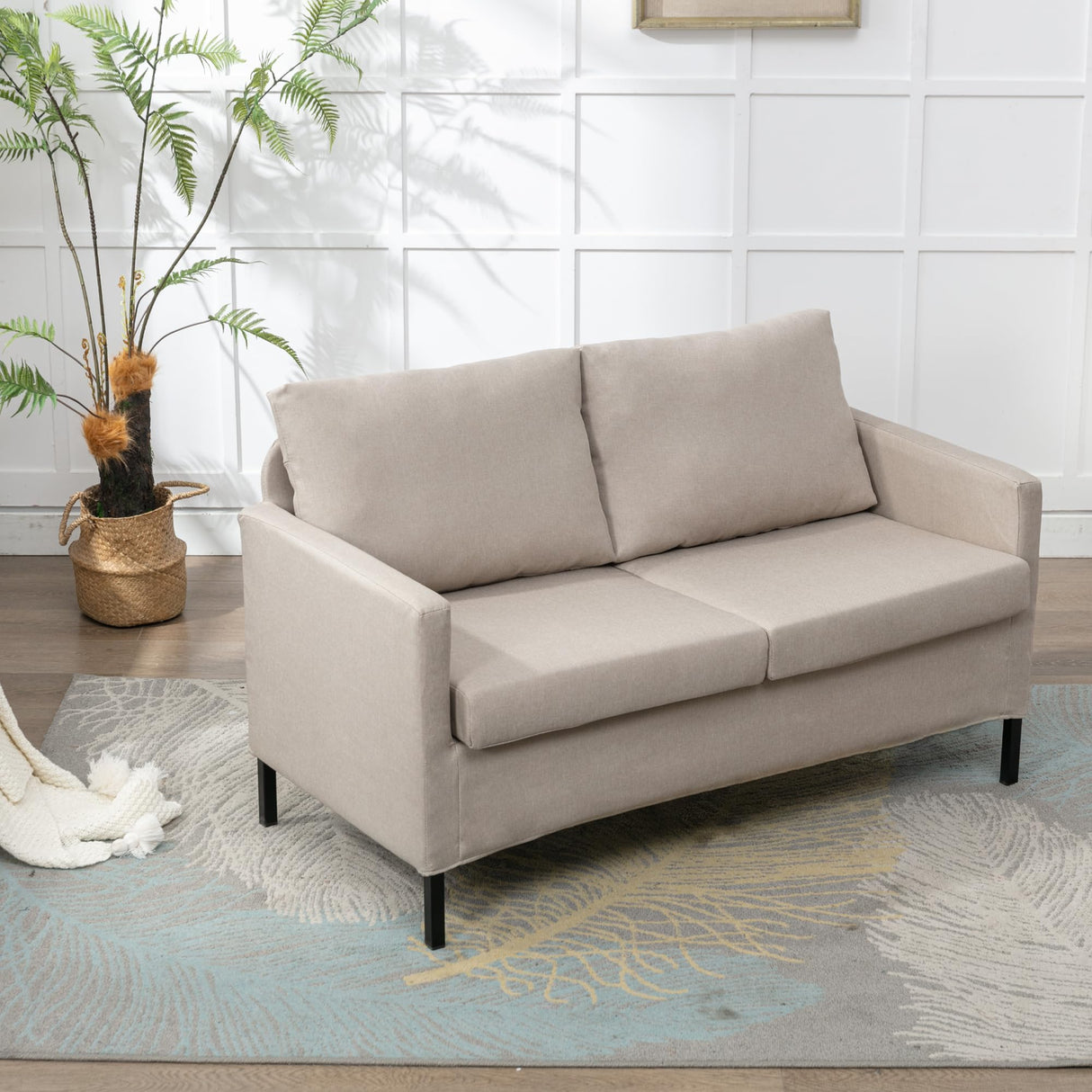 Fabric Modern Small Loveseat Sofa Couch for Living Room