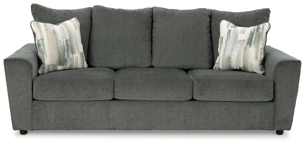 Stairatt Casual Sofa with Flared Arms, Gray