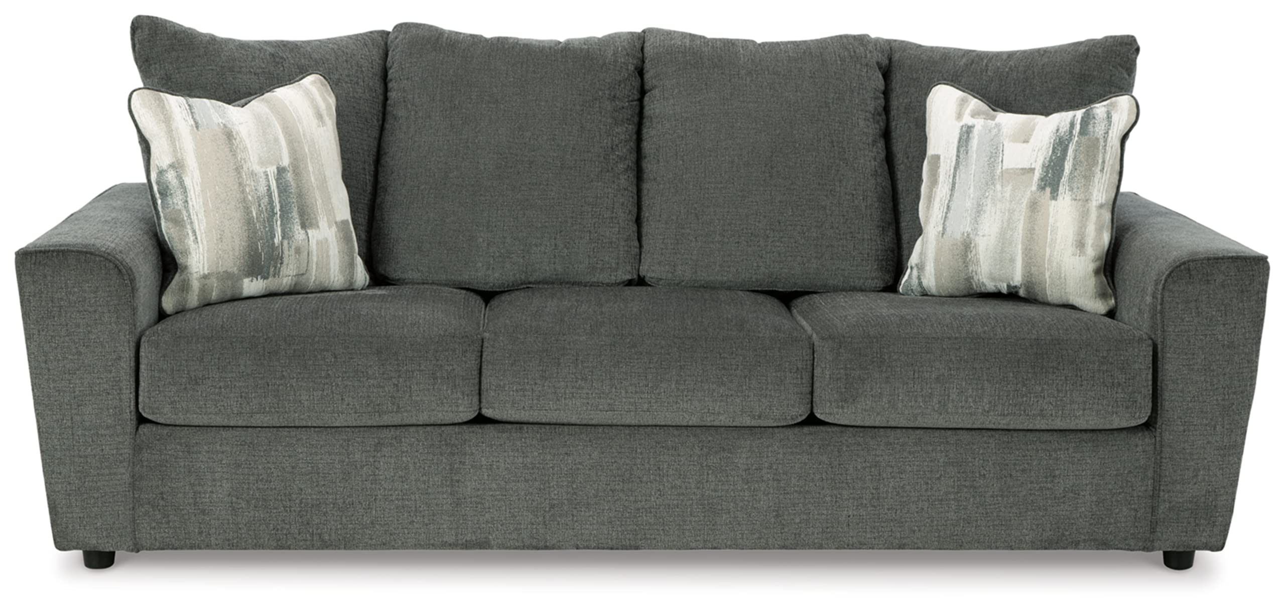 Stairatt Casual Sofa with Flared Arms, Gray