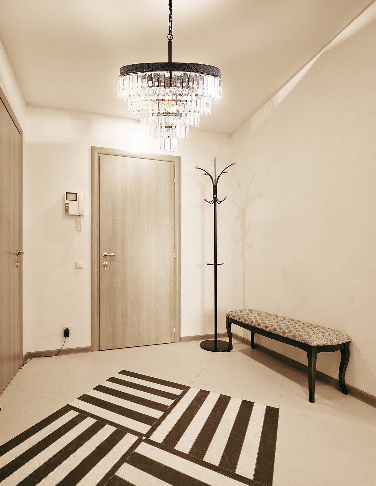 JYL9007B Wyatt 20" 4-Light Crystal LED Chandelier Contemporary,Classic