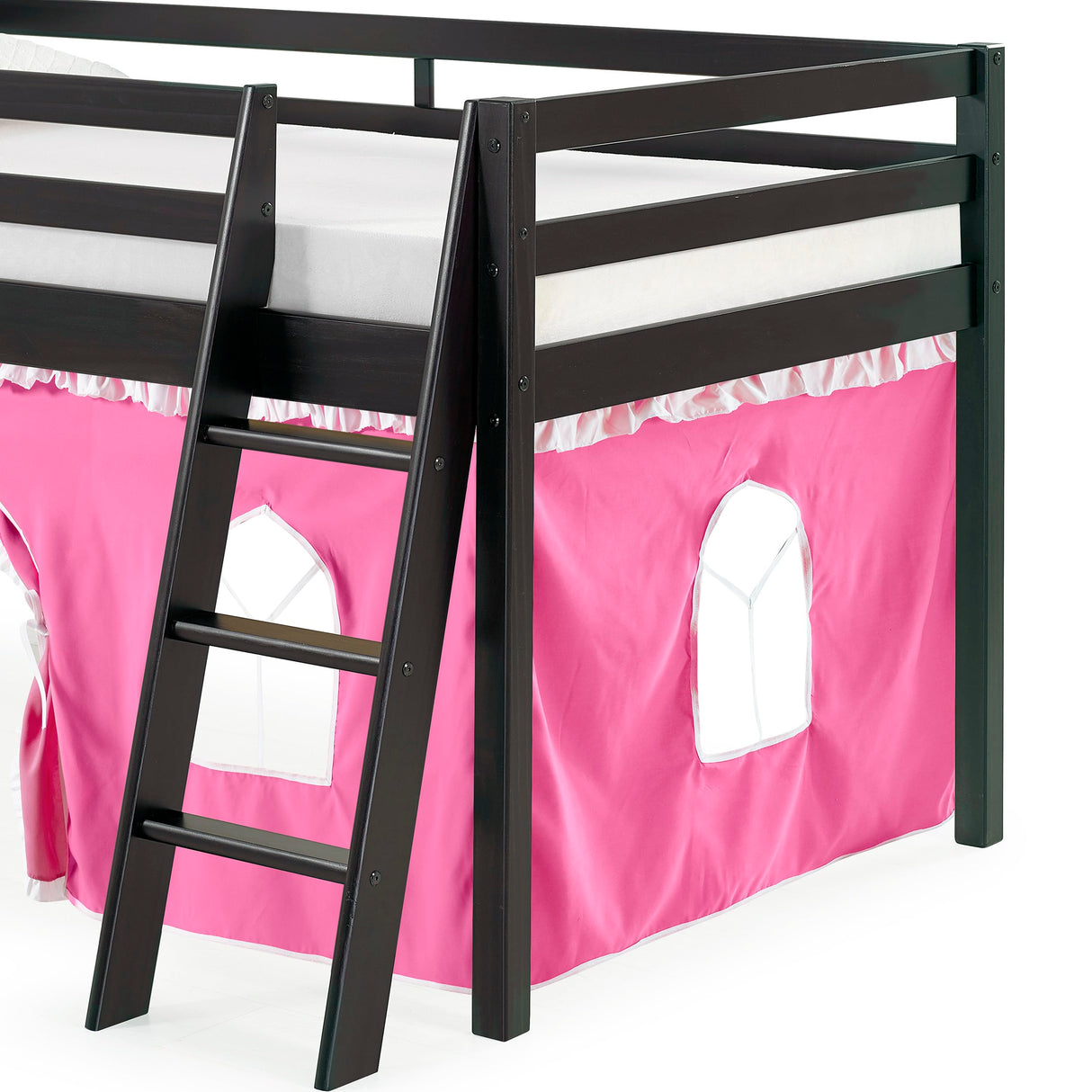 Roxy Junior Loft - Espresso with Pink and White Bottom Tent