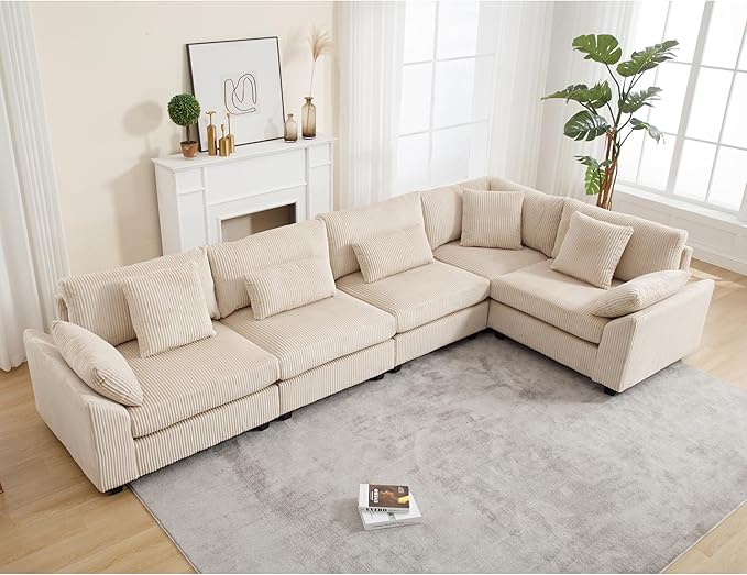 Modern Convertible Sectional Sofa,L Shaped Reversible Couch