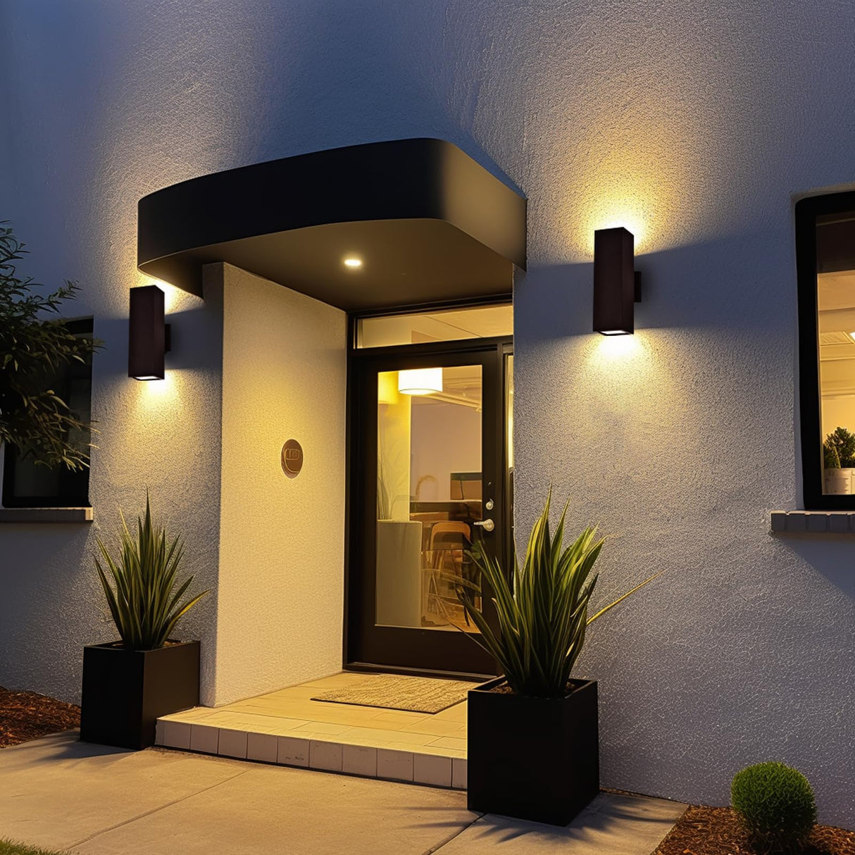 Dusk to Dawn Outdoor Sconces, Patio Wall Light Fixture, Oil Bronze Porch Lights