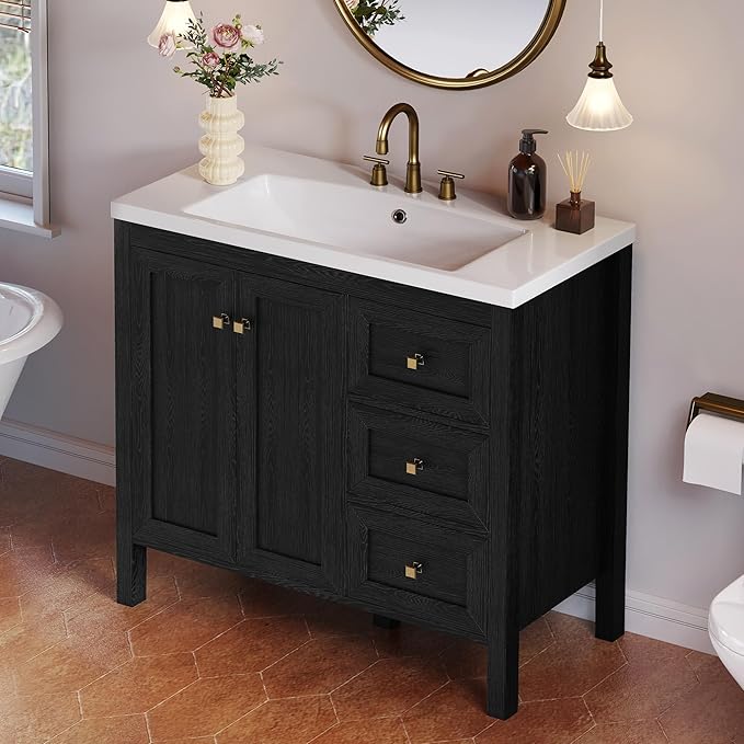 42 Inch Bathroom Vanity with Sink Combo, Modern Bathroom Storage Cabinet