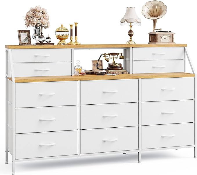 Inch Wide Dresser for Bedroom, Dressers & Chests of Drawers with 13 Fabric Drawers