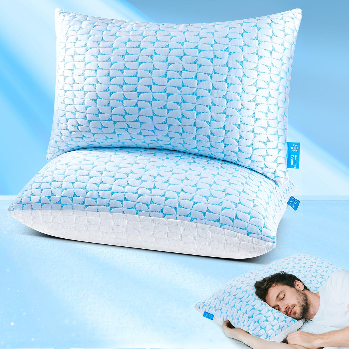 Firm Pillow Shredded Memory Foam(Adjustable Loft),Cooling Supportive Side Sleeper