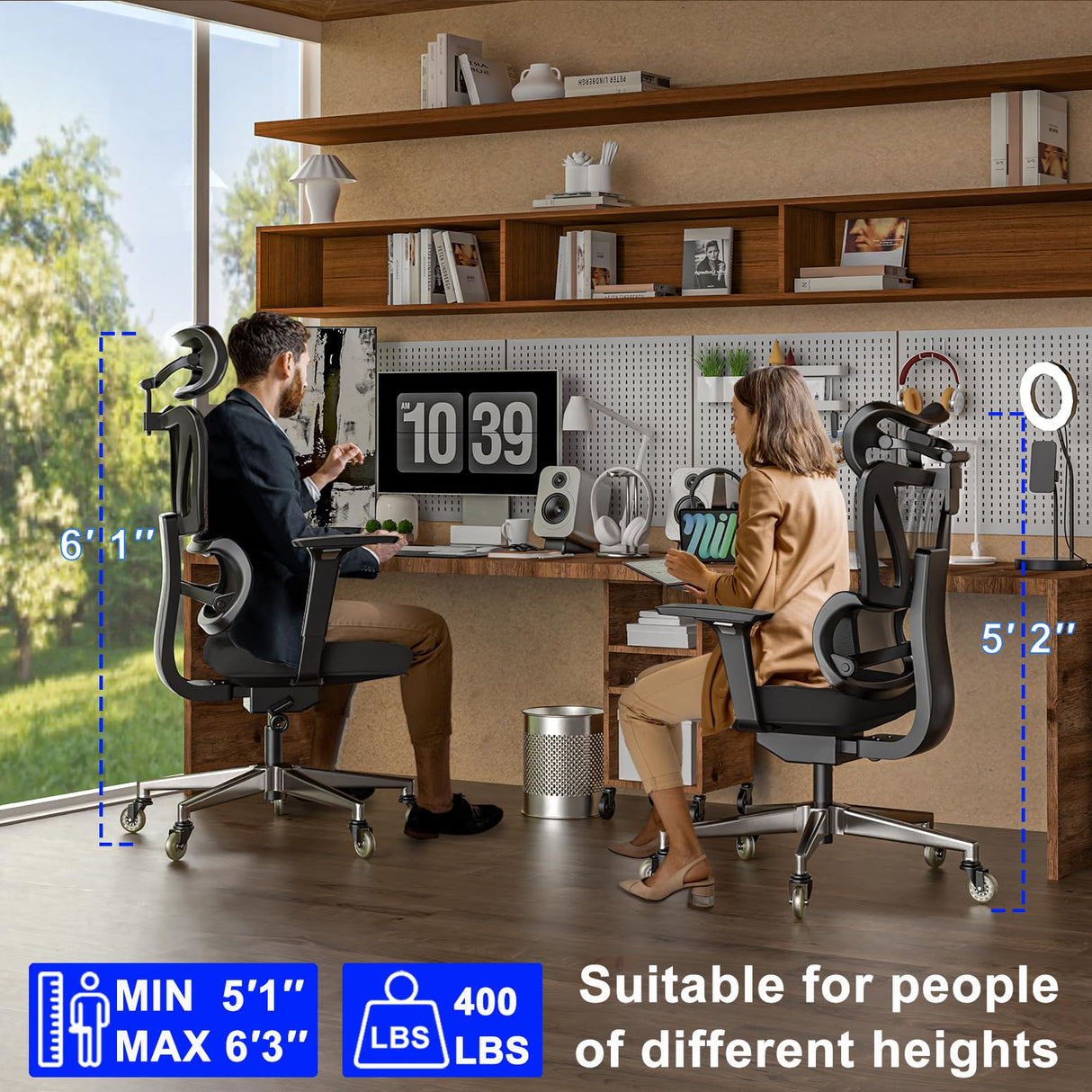 C19 Ergonomic Mesh Office Chair with Adjustable Height Lumbar Support,3D Armrest