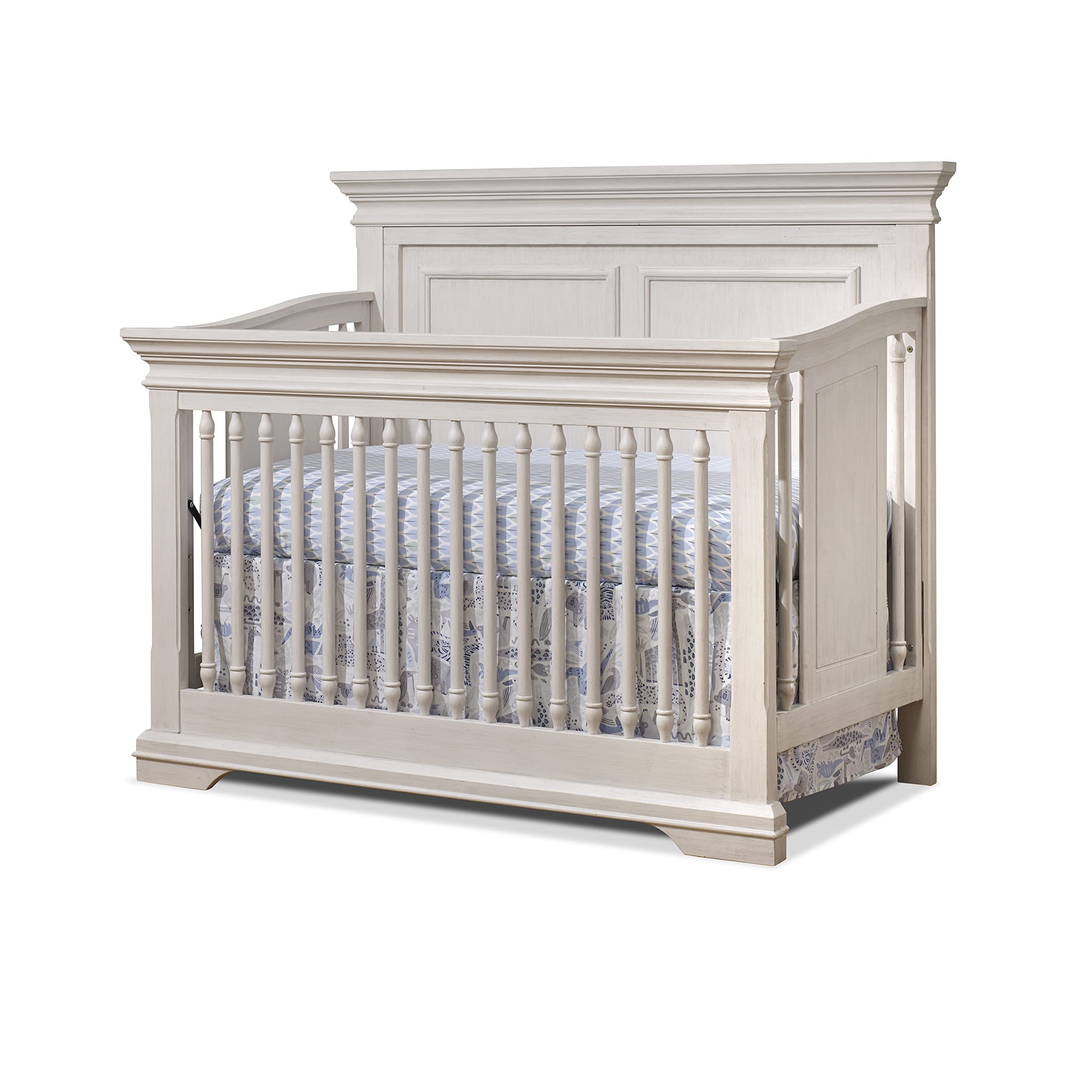 Furniture Portofino Crib,Classic 4-In-1 Convertible Crib,Brushed Ivory Crib Made of Wood