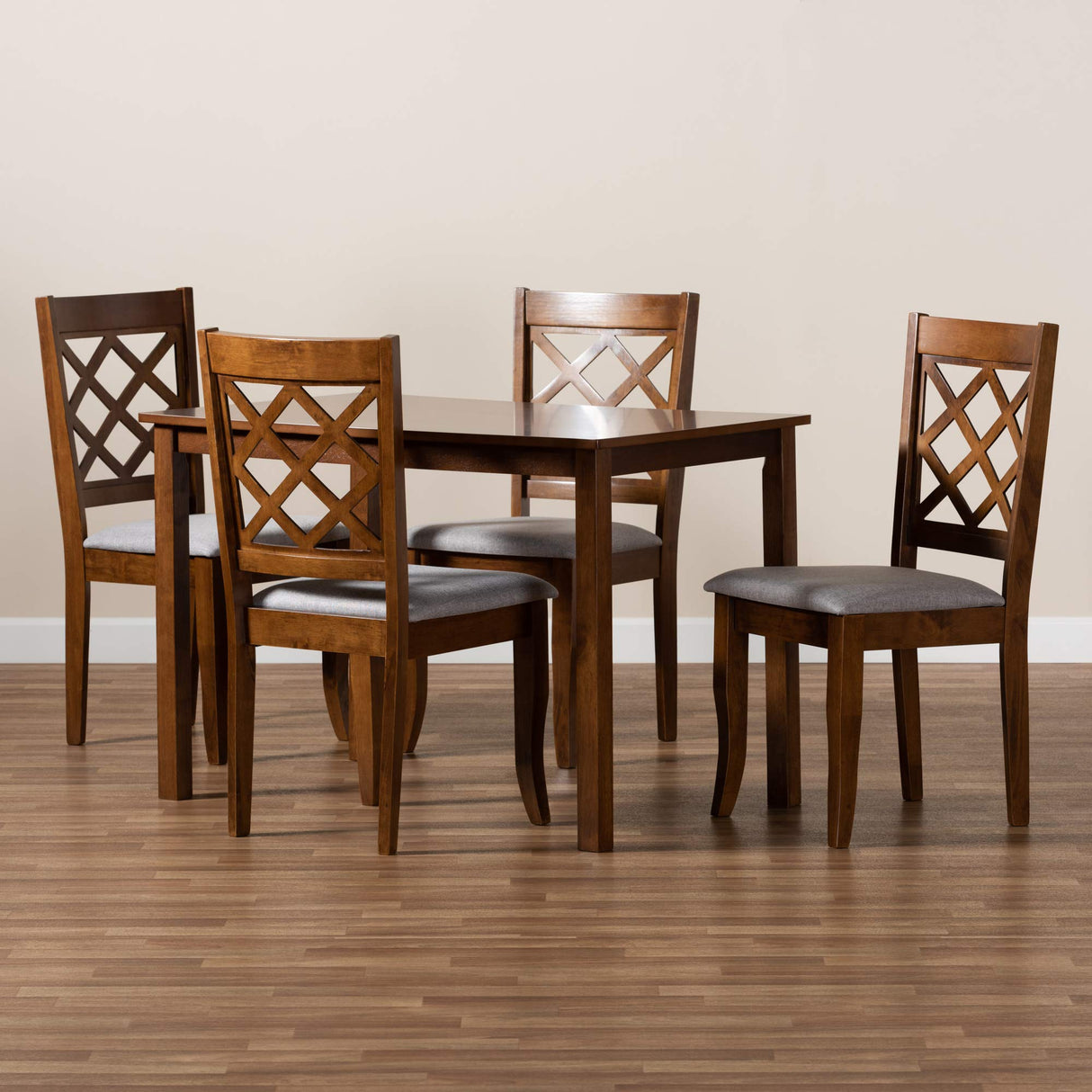 Dining Sets, Grey/Walnut