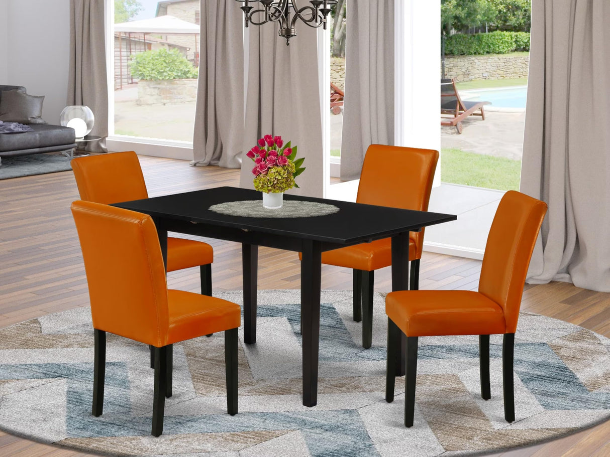 NOAB5-BLK-61 5 Piece Dining Table Set Includes a Rectangle Dining Room Table