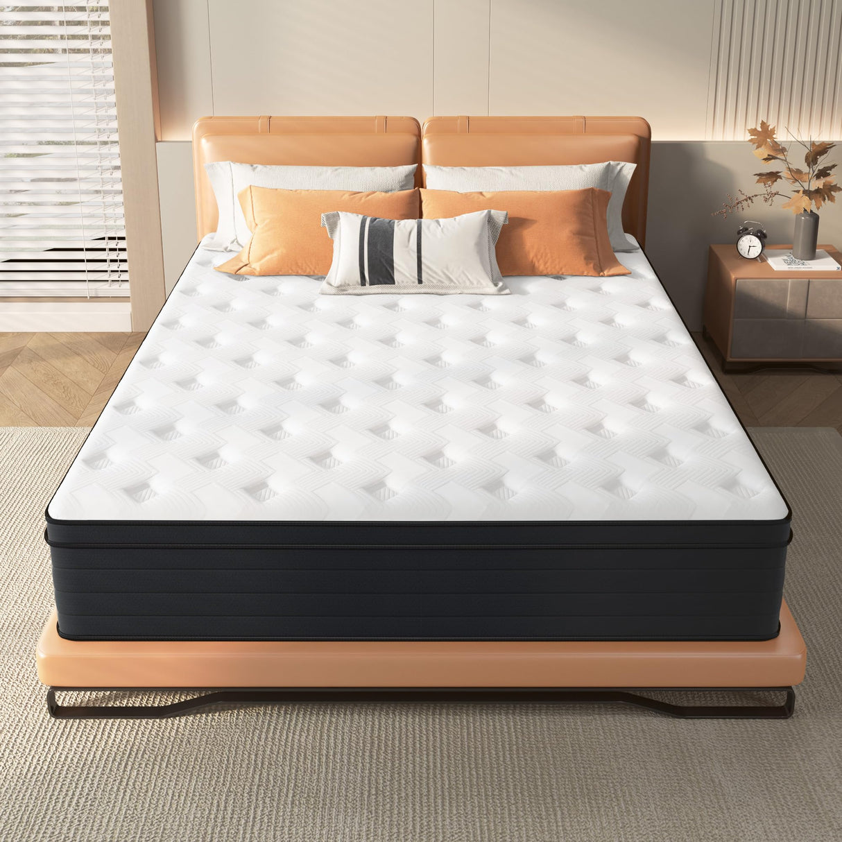 10 inch Hybrid Mattress Queen Size,Medium Firm Mattress with Memory Foam