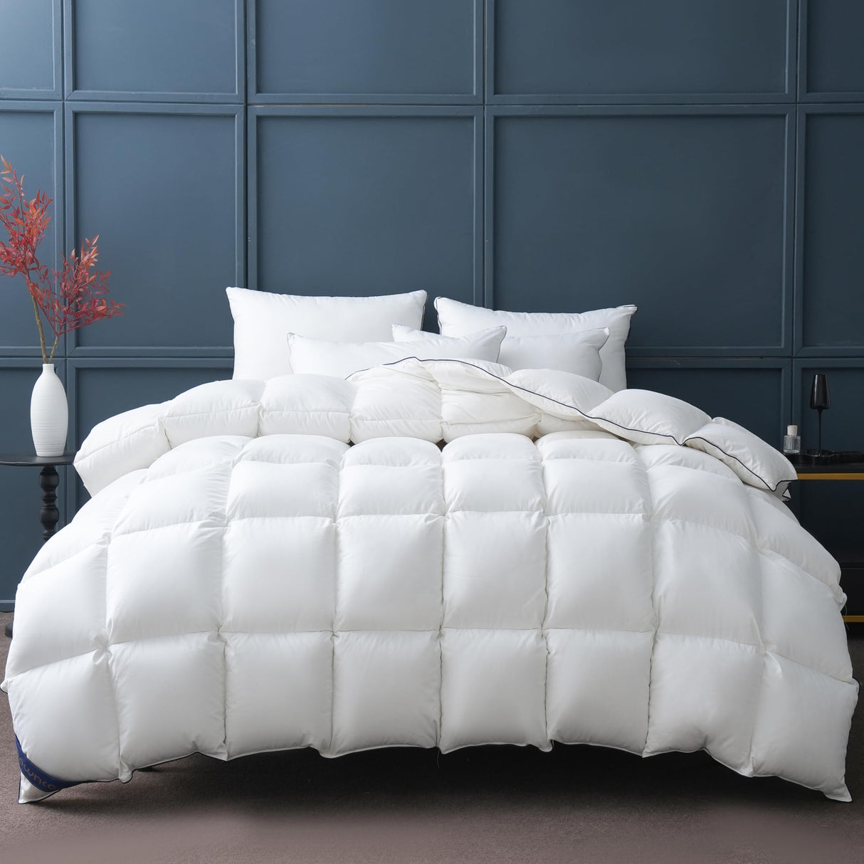 Goose Feather Down Comforter King Size - 750 Fill Power Duvet Insert