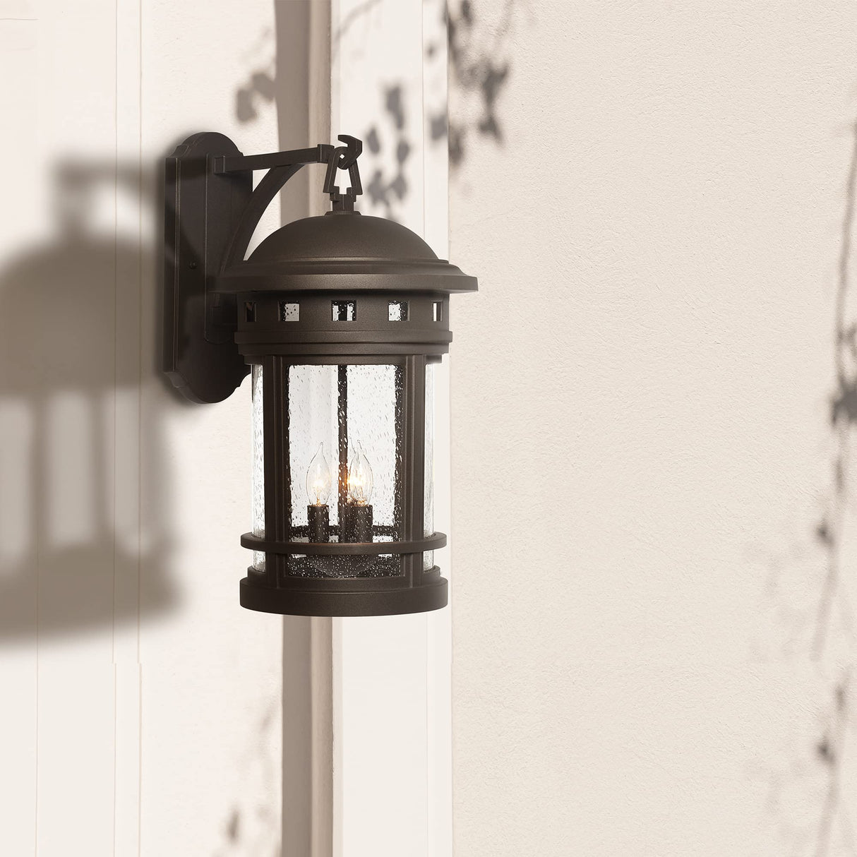 Fountain 2391-ORB Sedona Outdoor Wall Lantern Sconce, 20in H, Oil Rubbed Bronze