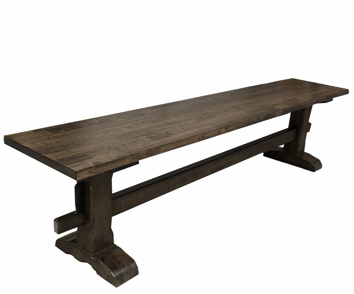 Dark Walnut Trestle Bench