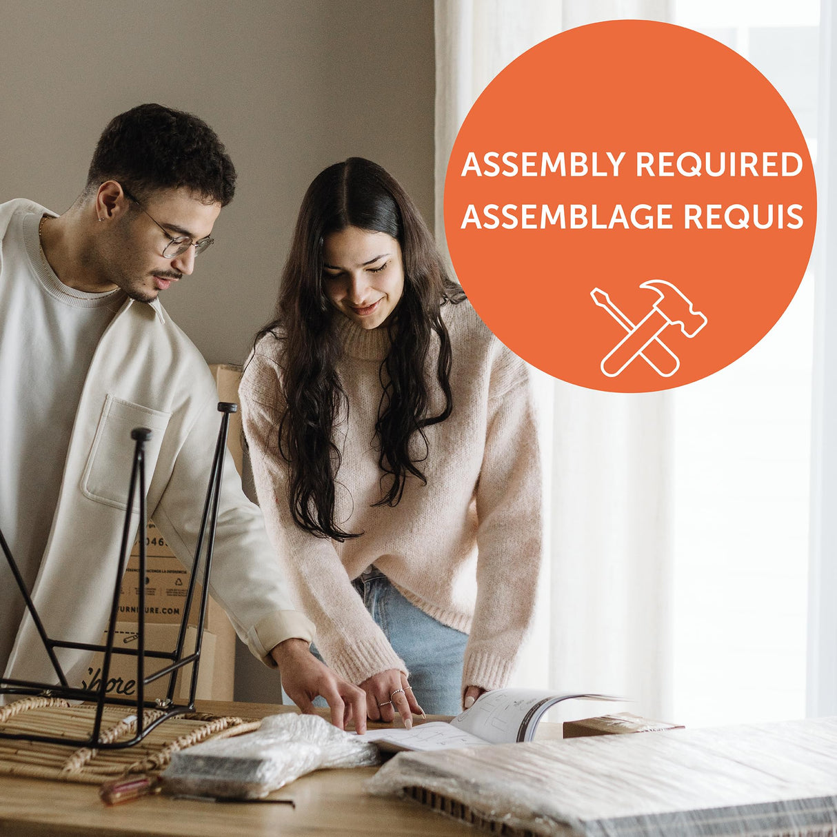 Fusion 1-Drawer Nightstand-End Table with Storage, Bleached Oak