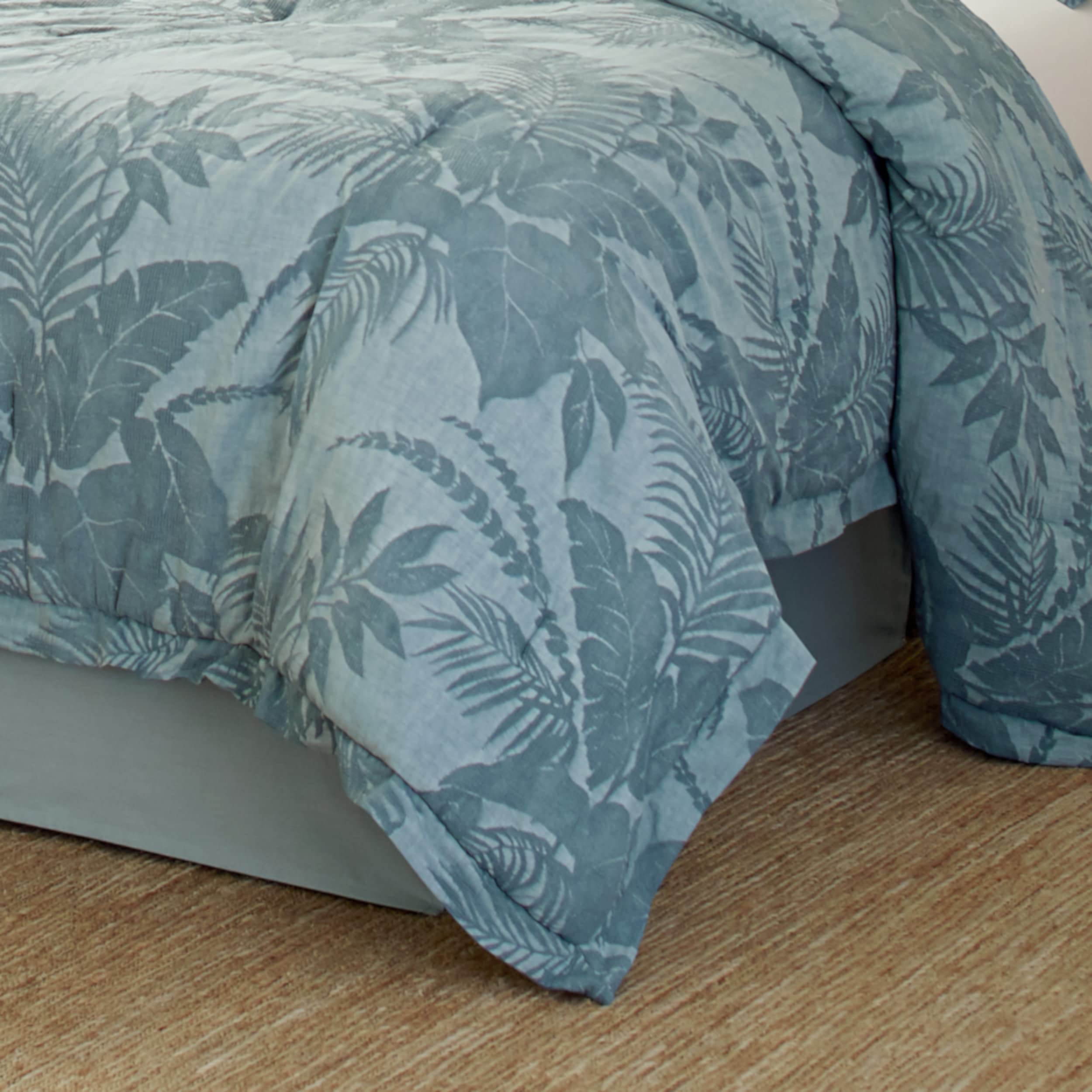 King Comforter Set, Cotton Bedding with Matching Shams & Bedskirt