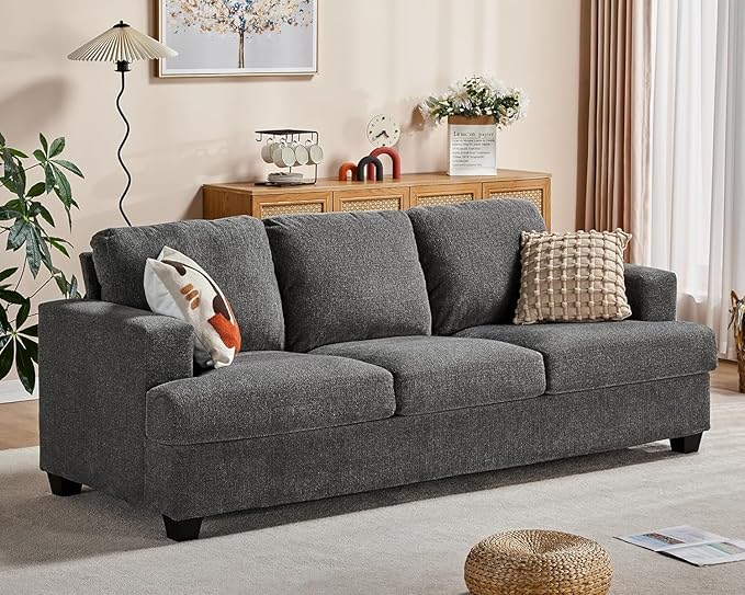 Sofa, Modern Couches with Extra Deep Seats, 64 Inch Wide Loveseat Couches for Living