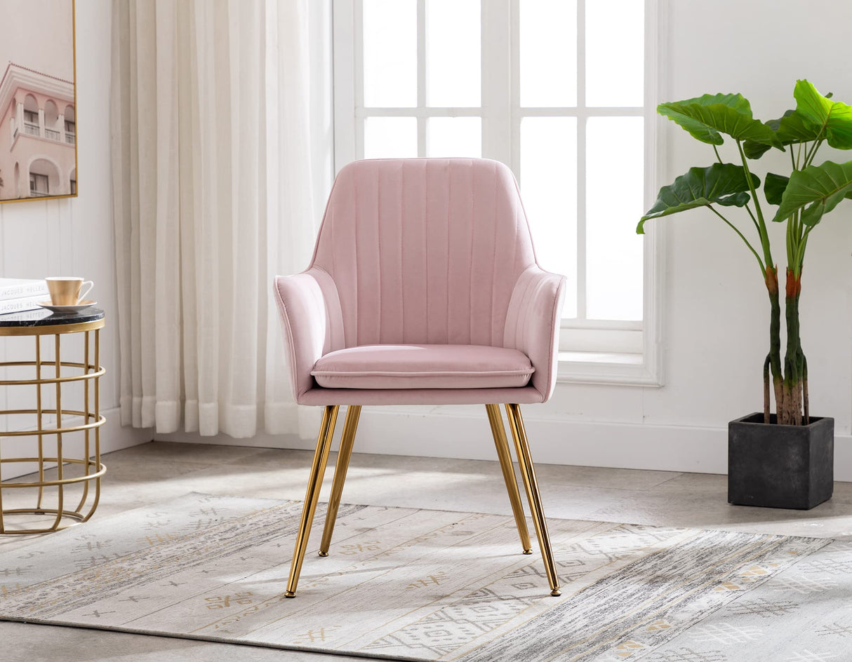 Accent Living Dining Room Velvet Arm Chair Club Leisure Guest Lounge Bedroom Upholstered Chair